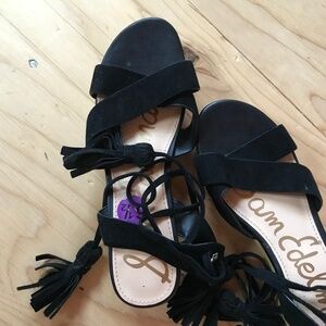 Sam Edelman Womens Suede block heel sandal size 6.5